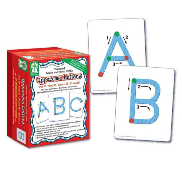 TEXTURED TOUCH & TRACE UPPERCASE-Learning Materials-JadeMoghul Inc.
