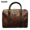The Classic Crazy Horse PU Leather Briefcase Men's Business 14inch Laptop Office Bag