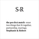 "The Perfect Match" Dictionary Cards Indigo Blue (Pack of 1)-Table Planning Accessories-Fuchsia-JadeMoghul Inc.