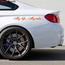 Three Ratels TZ-640 8.5*60cm 1-2 pieces My life...My rules... car stickers and decals auto sticker JadeMoghul Inc.