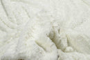 Throws Cute Throws - 50" x 70" Ivory Mink Faux Hide Throw HomeRoots