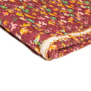 Throws Cute Throws - 50" x 70" Maroon, Kantha Cotton - Throw Blanket HomeRoots