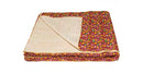 Throws Cute Throws - 50" x 70" Maroon, Kantha Cotton - Throw Blanket HomeRoots