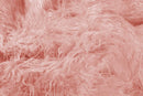 Throws Faux Fur Throw - 50" x 70" x 2" Dusty Rose Sheepskin Faux Fur Throw HomeRoots