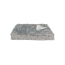 Throws Faux Fur Throw - 50" x 70" x 2" Sage Gray Sheepskin Faux Fur Throw HomeRoots