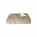 Throws Faux Fur Throw - 50" x 70" x 2" Tan Sheepskin Faux Fur Throw HomeRoots