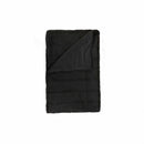 Throws Quilted Throw - 50" x 70" x 2" Black, Faux Fur - Throw HomeRoots