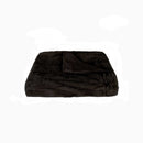 Throws Quilted Throw - 50" x 70" x 2" Black, Faux Fur - Throw HomeRoots