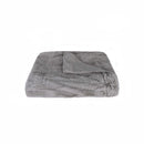 Throws Quilted Throw - 50" x 70" x 2" Grey, Faux Fur - Throw HomeRoots