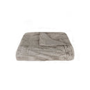 Throws Quilted Throw - 50" x 70" x 2" Oatmeal, Faux Fur - Throw HomeRoots