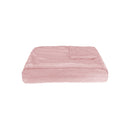 Throws Quilted Throw - 50" x 70" x 2" Rose, Faux Fur - Throw HomeRoots