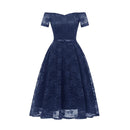 Elegant Fashionable Sexy Lace Bowknot Belt Designer One Piece Party A Line Wedding Off Shoulder Dress