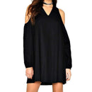 TIY Clothing New Summer Sexy Woman Strapless Hollow Solid Color Loose Dress TIY
