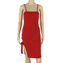 TIY Clothing New Summer Sexy Woman Wrapped Solid Color Tight Split Dress TIY