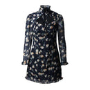 TIY Clothing Sexy Cut-out Design Lace-up Flower Print Women Chiffon Dress TIY