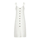 TIY Clothing Solid Color Women Vacation Casual Style Loose Pattern Slip Dress TIY