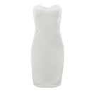 TIY Clothing Summer Sexy Solid Color Strapless Tube Dress TIY