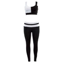 Trendy Style Women Color Blocking Sexy Slim Sportswear Set