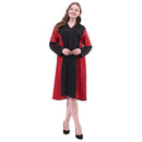 Unique Color Blocking Design Women Long-sleeve Plus Size Midi Dress