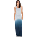 Women Slimming Pattern Unique Gradient Color Design Casual Style Long Dress