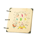 TIY Home Square 8 Inches Vintage Kraft Paper DIY Pasted Baby Lover Classmate Photo Album TIY
