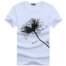 Casual Men Cotton Dandelion Printed Soft Tees