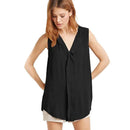 TIY Women Apparel New Summer Female Sleeveless Deep V-Neck Loose T-Shirt TIY