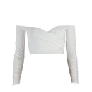 Summer Simple Style Sexy Female Strapless Wrapped Short Tank Tops