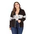Unique Metallic Silver Color Contrast Long-sleeve Casual Jacket