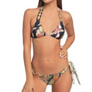 Women Sexy Two-piece Unique Metal Chain Strap Design Swimsuits
