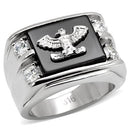 Mens Stainless Steel Rings TK02221 Stainless Steel Ring with Semi-Precious