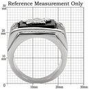 Mens Stainless Steel Rings TK02221 Stainless Steel Ring with Semi-Precious