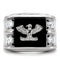 Mens Stainless Steel Rings TK02221 Stainless Steel Ring with Semi-Precious
