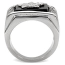 Mens Stainless Steel Rings TK02221 Stainless Steel Ring with Semi-Precious