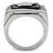 Mens Stainless Steel Rings TK02221 Stainless Steel Ring with Semi-Precious