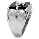 Mens Stainless Steel Rings TK02221 Stainless Steel Ring with Semi-Precious