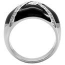 Vintage Rings TK022 Stainless Steel Ring with Top Grade Crystal