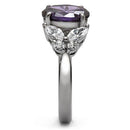 Vintage Rings TK086 Stainless Steel Ring with AAA Grade CZ in Amethyst