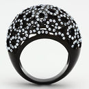 Vintage Rings TK1003 Black - Stainless Steel Ring with Top Grade Crystal