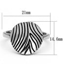 Fashion Rings For Women TK1078 Stainless Steel Ring with Epoxy in Jet