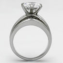 Vintage Rings TK1084 Stainless Steel Ring with AAA Grade CZ