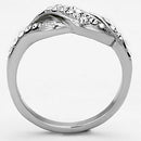Vintage Rings TK1085 Stainless Steel Ring with Top Grade Crystal