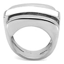 Vintage Rings TK108 Stainless Steel Ring with Semi-Precious in White