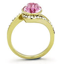 Gold Plated Rings TK1097 Gold - Stainless Steel Ring with Top Grade Crystal