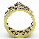 Gold Plated Rings TK1105 Gold - Stainless Steel Ring with Top Grade Crystal