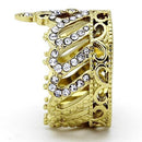 Gold Plated Rings TK1105 Gold - Stainless Steel Ring with Top Grade Crystal