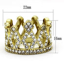 Cheap Gold Rings TK1109 Gold - Stainless Steel Ring with Top Grade Crystal