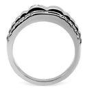Mens Stainless Steel Rings TK120 Stainless Steel Ring with AAA Grade CZ