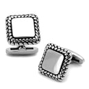 Cufflinks For Men TK1246 Stainless Steel Cufflink with Epoxy in Jet