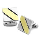 Cufflinks For Men TK1249 Two-Tone Gold - Stainless Steel Cufflink